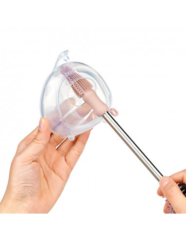 Doppelseitige Reinigungsbürste Soft - Hellgrau