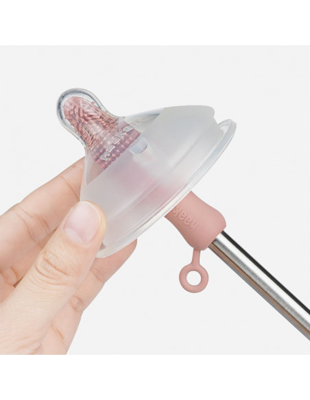 Doppelseitige Reinigungsbürste Soft - Hellgrau