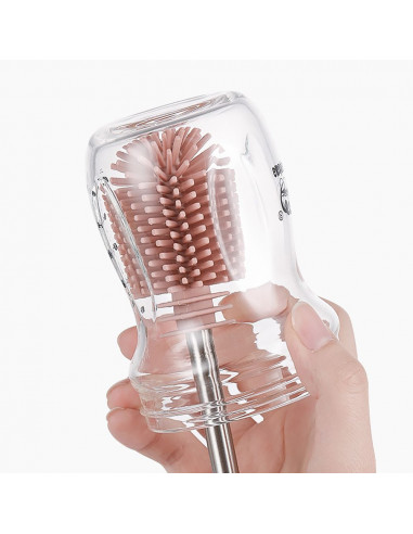 Doppelseitige Reinigungsbürste Soft - Hellgrau