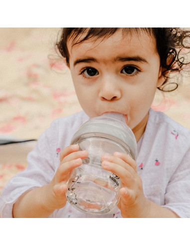 Generation 3 Trinkflasche Glas 120ml - Grau