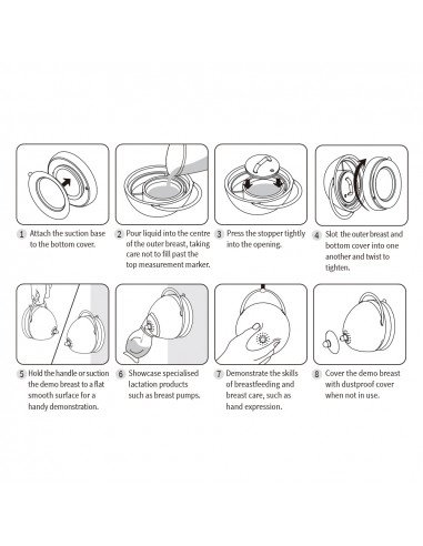 Silicone Lactating Demo Breast - Ivory