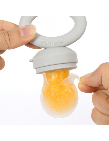 Fruchtsauger und Gefrierhülle - Set Creme