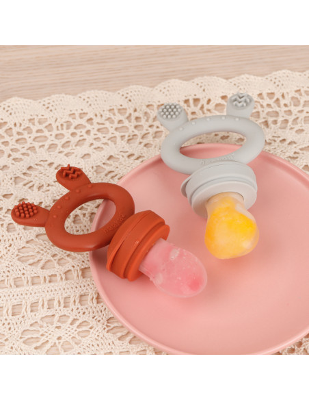 Fruchtsauger und Gefrierhülle - Set Creme