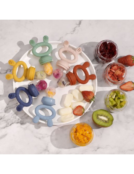 Fruchtsauger und Gefrierhülle - Set Creme