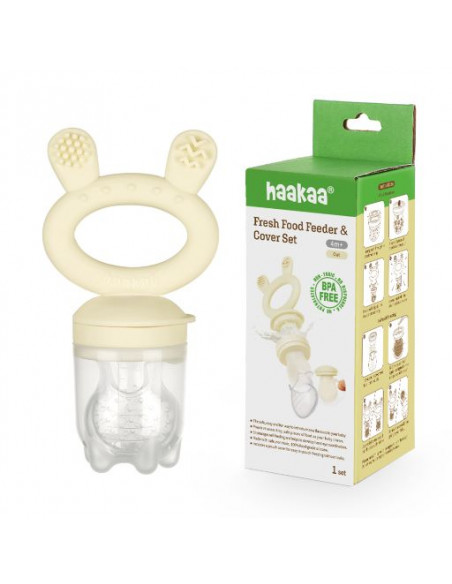 Fresh Food Feeder & Cover - Set Creme