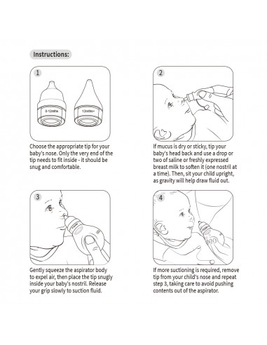 Nasensauger Easy-Squeezy - 2 Aufsätze