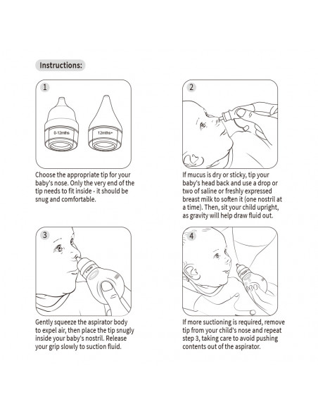 Nasensauger Easy-Squeezy - 2 Aufsätze