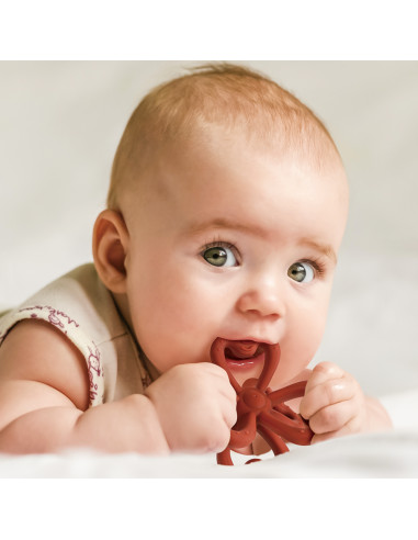 Zahnungshilfe Kleeblatt - Kupferrot