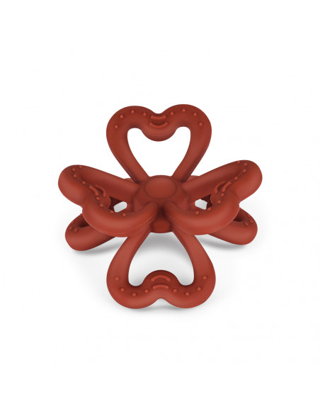 Zahnungshilfe Kleeblatt - Kupferrot