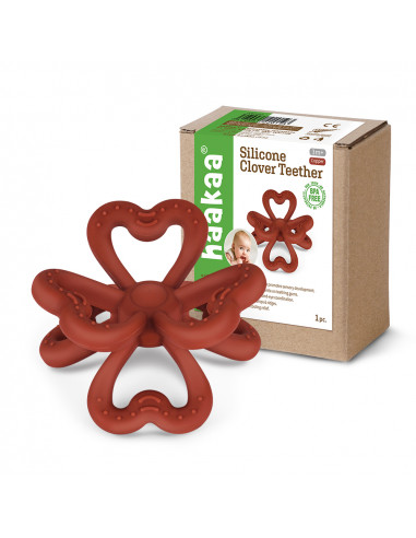 Zahnungshilfe Kleeblatt - Kupferrot