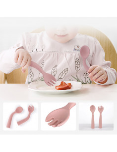 Bendy Silicone Cutlery Carry Set - Rust 2