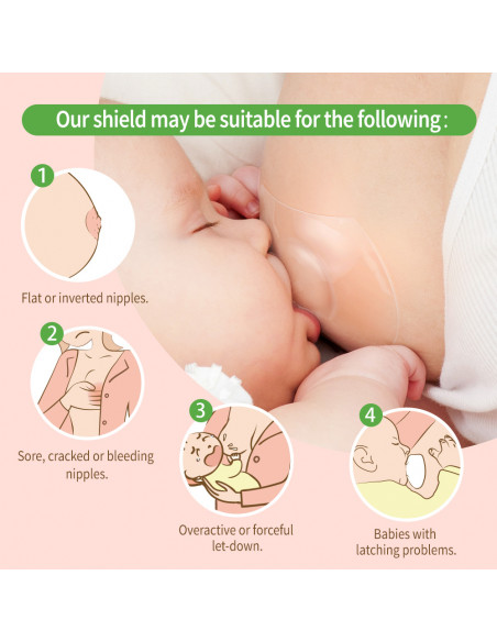 Ultra-Thin Silicone Nipple Shields-Size M