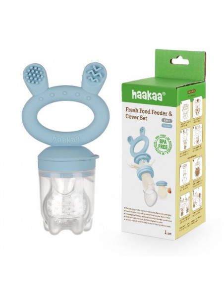 Fruchtsauger und Gefrierhülle - Set Himmelblau