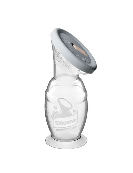 Muttermilchpumpe mit Saugfuss 100ml + Silikondeckel Set