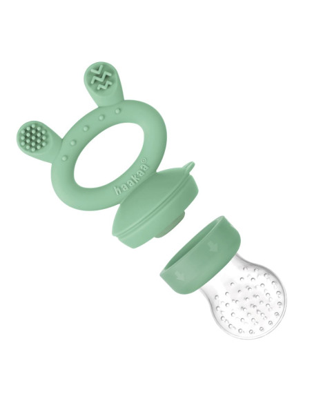 Freeze-N-Feed Minikombi Fruchtsauger + Eiswürfelform - Olivgrün