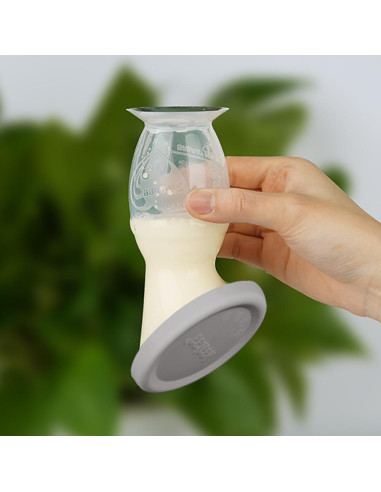 Breast milk pump with suction foot 150ml & Silcione Lid