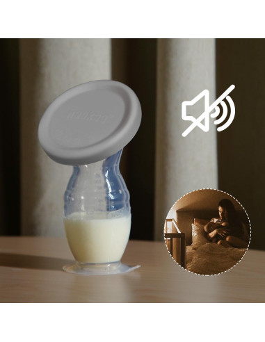 Muttermilchpumpe mit Saugfuss 150ml + Silikondeckel Set