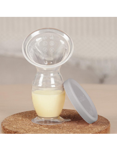 Muttermilchpumpe mit Saugfuss 150ml + Silikondeckel Set